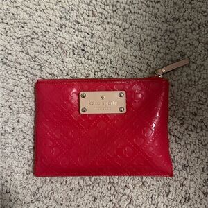 Kate Spade Red Embossed Clutch